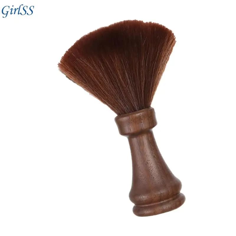 Spolverino per collo con spazzola per capelli in legno naturale per uso domestico in salone Impugnatura ergonomica Durata T4MB