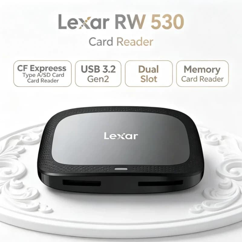 Lexar CFexpress Type A / SD Memory Card Reader RW530 SD Card Reader Dual Slot USB 3.2 Gen2 CFA Max 900MB/s