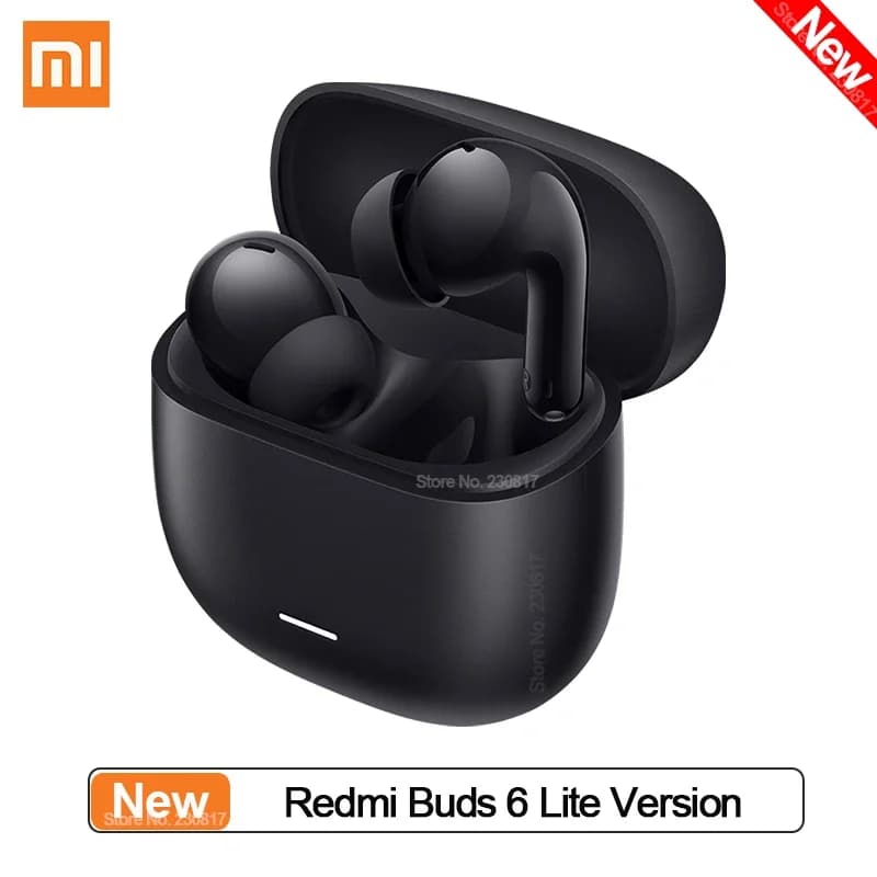 Xiaomi Redmi Buds 6 Lite Wireless Charges 42dB Active Noise Cancellation Battery life 36 hours Headphone support Xiaomi Ear Buds APP