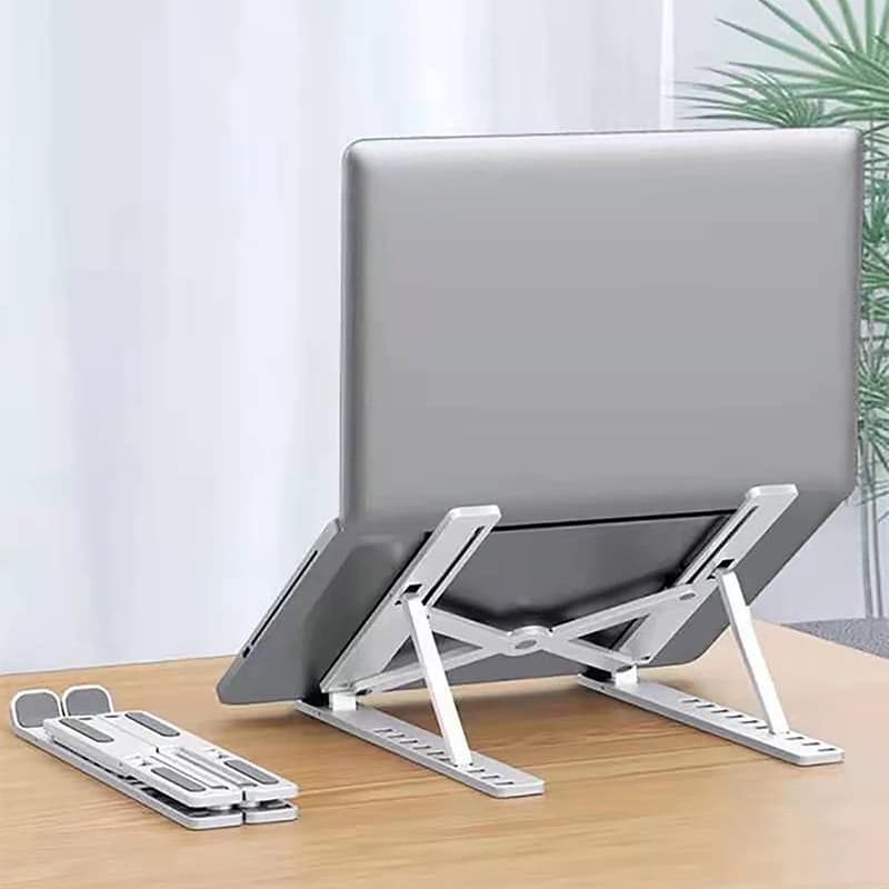 NUOVO Supporto Universale per Laptop Regolabile, Base Antiscivolo Pieghevole con Raffreddamento per Laptop/Tablet/Telefono