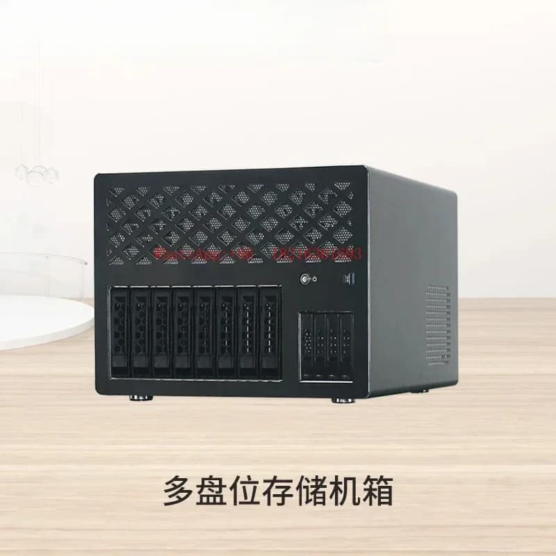 2026 GOOD NAS H8-Nvme U.2 Server di Archiviazione con Slot per Scheda PCIe a Mezza Altezza, Scheda Madre ATX, Alimentatore ATX, Hot-Swap