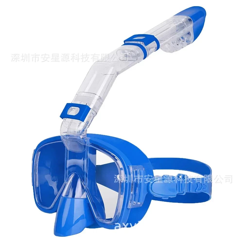 Maschera Subacquea Integrale Nuova, Maschera da Snorkeling Completamente Asciutta, Impermeabile e Antiappannamento, Occhiali da Immersione in Silicone Liquido per Adulti