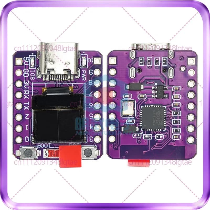 3 pz. Scheda di sviluppo ESP32-C3 OLED con antenna in ceramica, scheda di sviluppo ESP32 WiFi Bluetooth, schermo da 0,42 pollici
