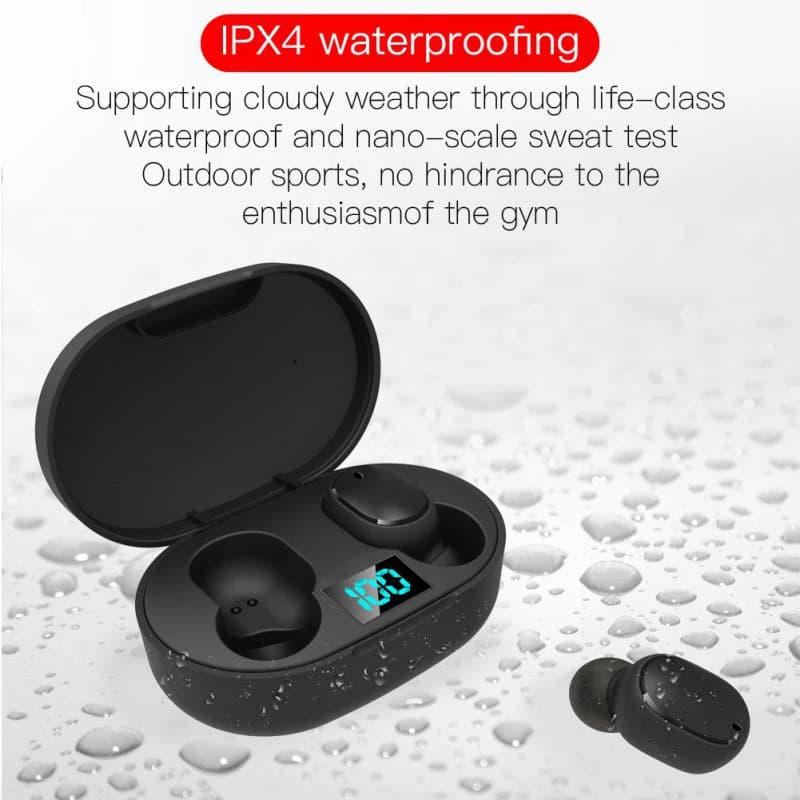 TWS E6S Auricolari Bluetooth senza fili Stereo Sport Auricolari impermeabili Cuffie Vivavoce LED Dispay Scatola di ricarica per Smartphone