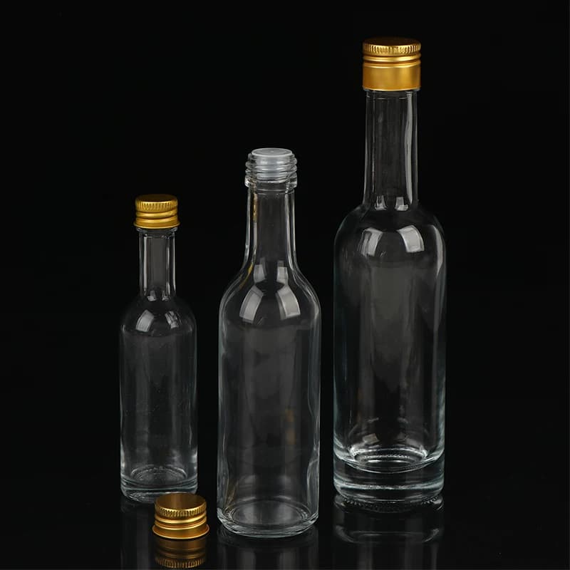 Bottiglia di vetro per vino da 50ml; 100ml; 150ml, bottiglia vuota in vetro per whisky e liquori, contenitore in vetro per alcol e profumi, mini bottiglia in vetro per whisky