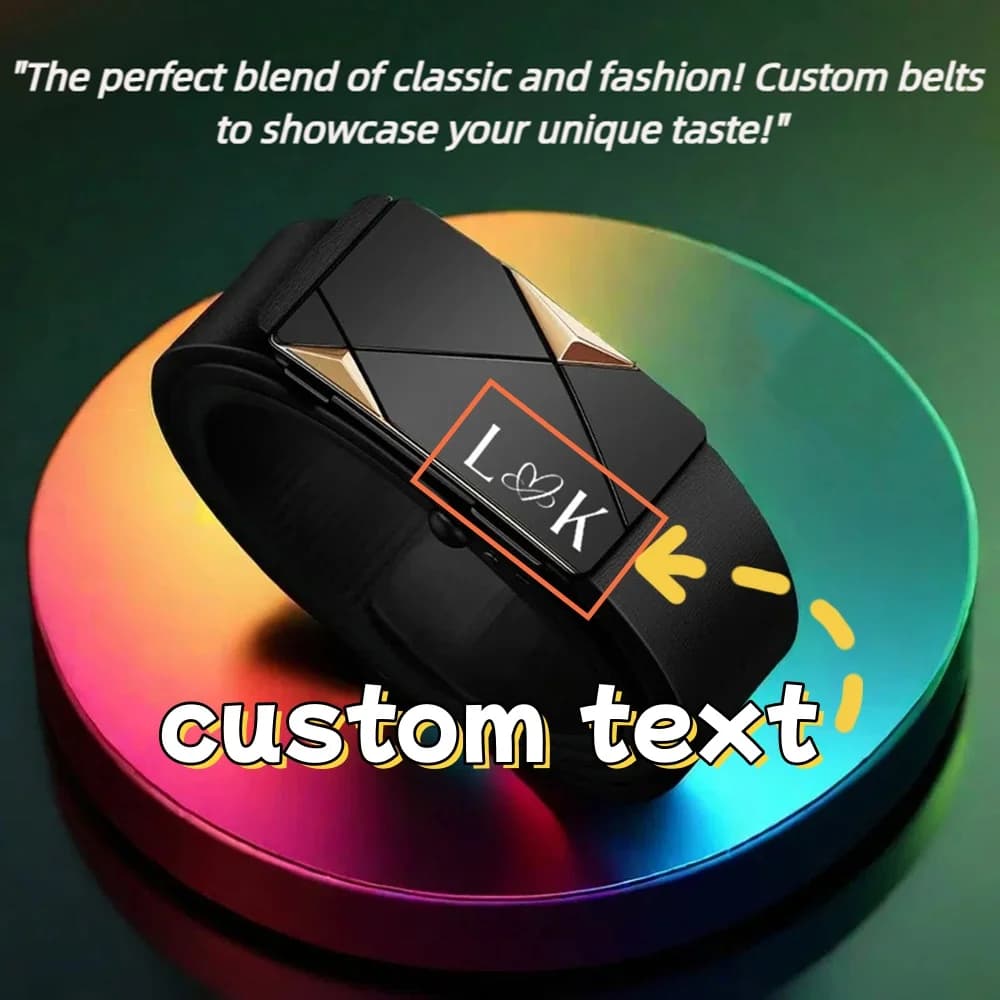 Elegant Custom Engraved Men Leather Belt Classic Business Waistband Gift For Boyfriend Dad Father Birthday Anniversary Present