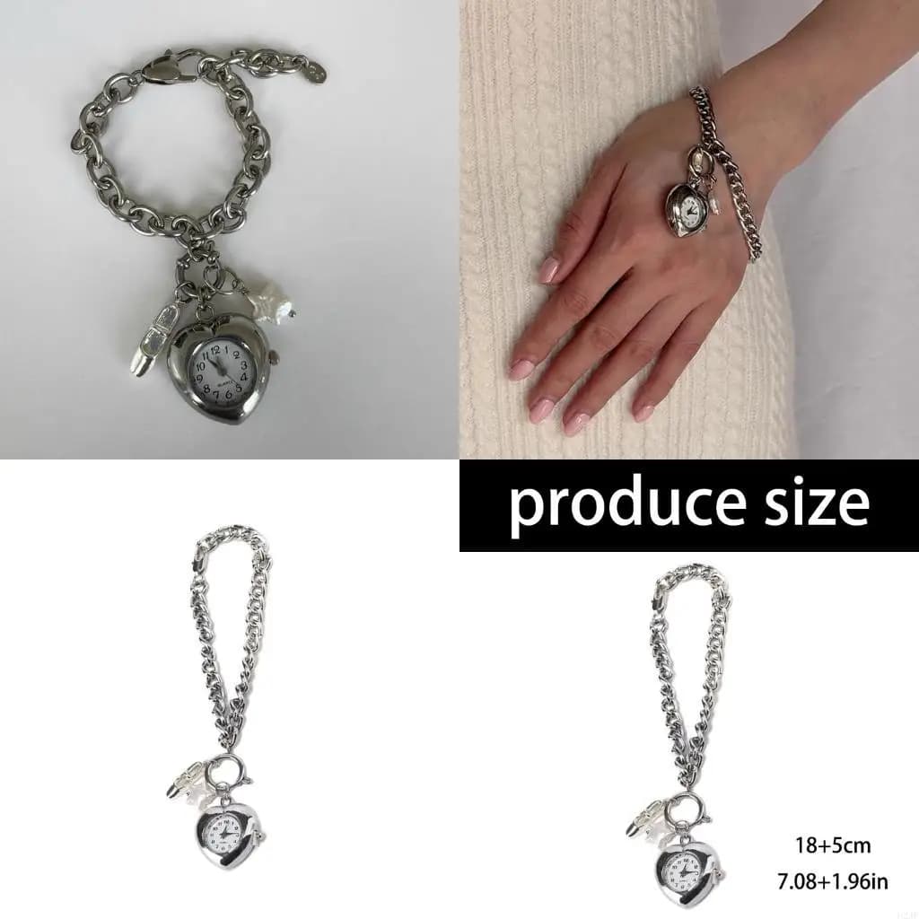 Elegant bracelet with heart medallion with adjustable chain for women and girls, romantic gift. Robust bracelet