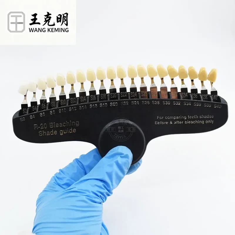 20 Colors Teeth Whitening Set 3D Shadow Guide Color Separator Teeth Mirror Stry Cold Light Tooth White Tooth White Tooth Plate For Teeth