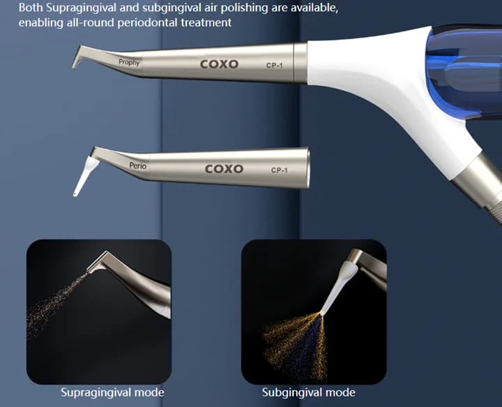 Originale CP-1 Supraginggival e Subginggival Lucidatore ad aria dentale due in uno Sbiancamento dei denti Lucidatura Strumento dentale 4 fori