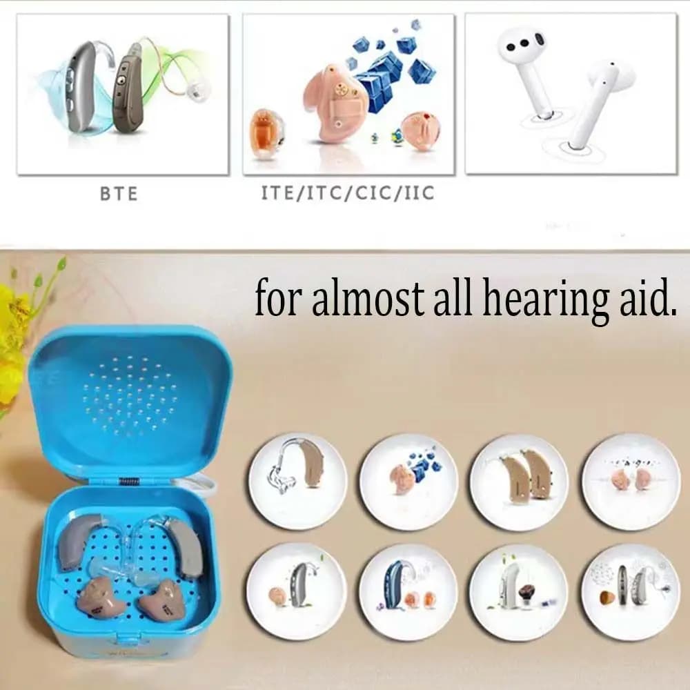 Electronic Hearing Aid Dryer Drying System with Cleaning Kits Dehumidifier Convenient Automatic Electronic Drying Box
