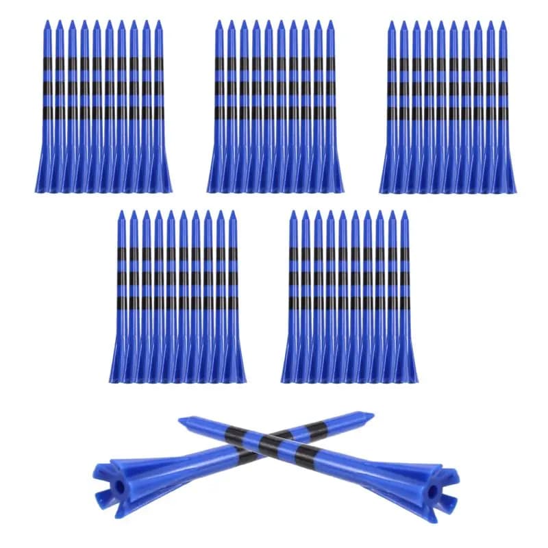 AEF5-Plastic Golf Tees Confezione da 50 Pezzi Riduce Attrito e Rotazione Laterale, Tee da Golf in Plastica a 5 Punte, Accessori da Golf da 3-1/4 Pollici