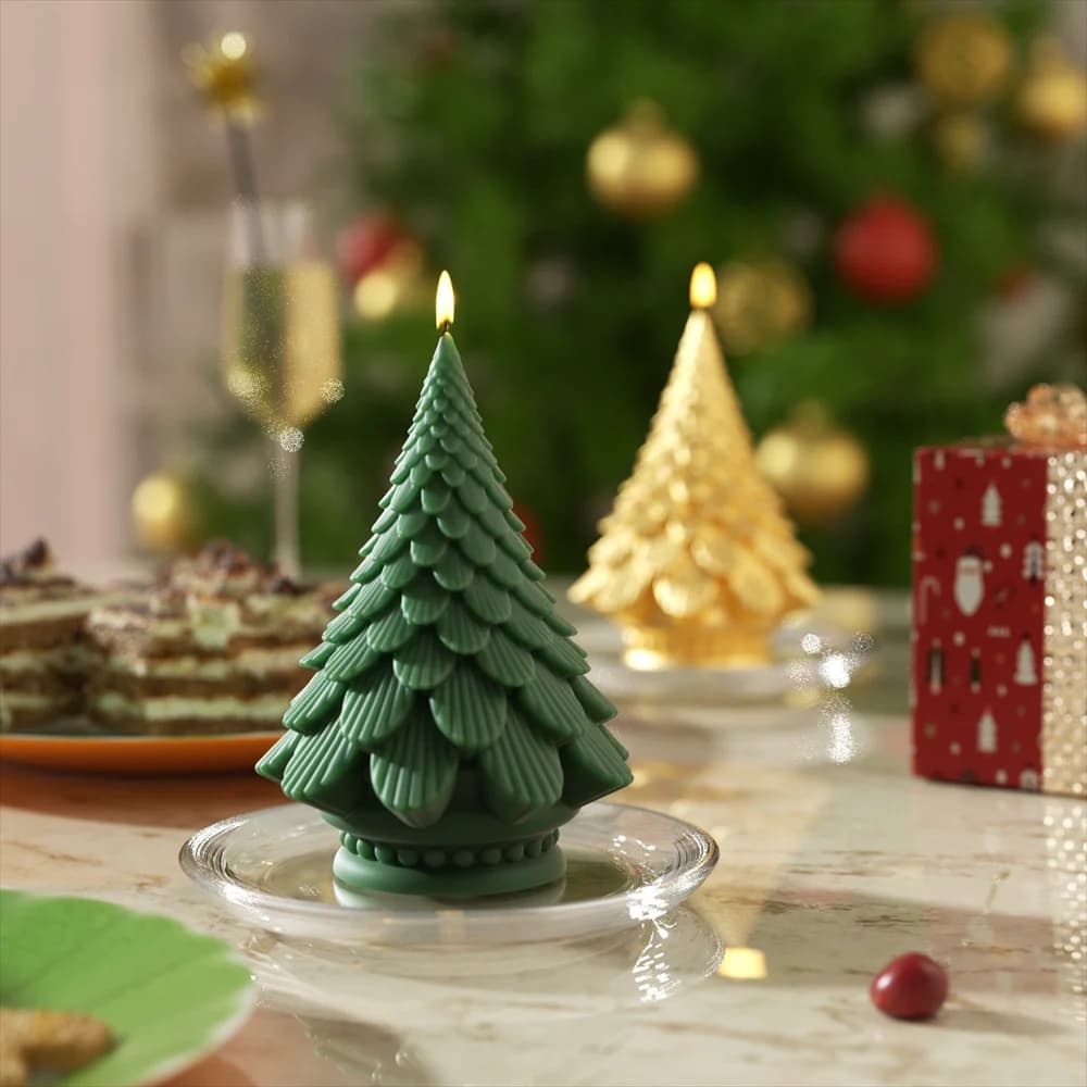 Stampi in Silicone per albero di natale Pinecone per candele candela profumata che fa stampo strumenti regalo di natale fai da te