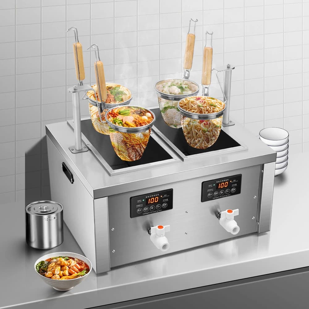 Fornello elettrico per noodle con sollevamento automatico Ristorante Fornello per noodle per pasta commerciale Macchina per cucinare noodle