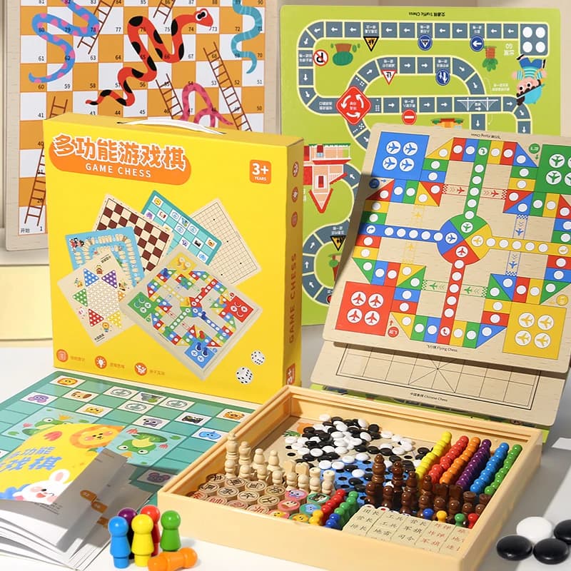 Giochi di scacchi da interno multifunzionali Scacchi volanti Giochi da tavolo interattivi per adulti Regali FamilyToys Giochi puzzle Gobang Party