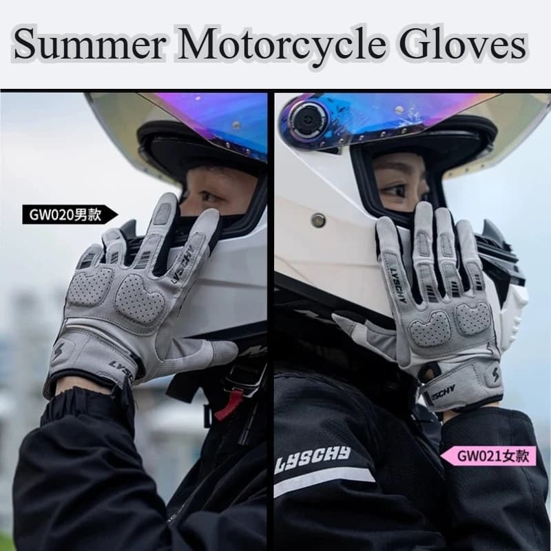 Summer Motorcycle Gloves Men Women Breathable Mesh Racing Motorbike Riding Gear Anti-Slip Protective Off-Road