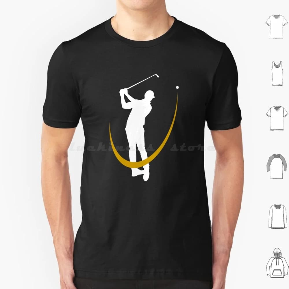 T-shirt da golf in cotone per uomo e donna, personalizzabile con stampa, per golfisti, campo da golf e club di golf