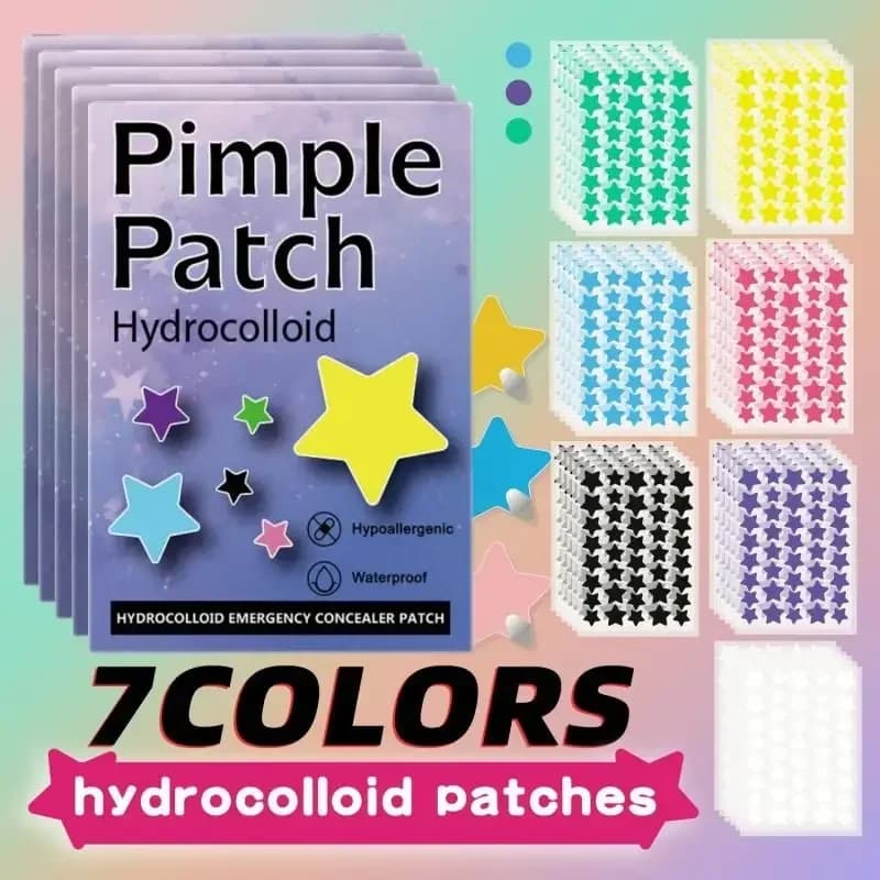 1400pcs Colorful Star Pimple Patch Acne Colorful Invisible Acne Removal Skin Care Stickers Concealer Face Spot Makeup Tools