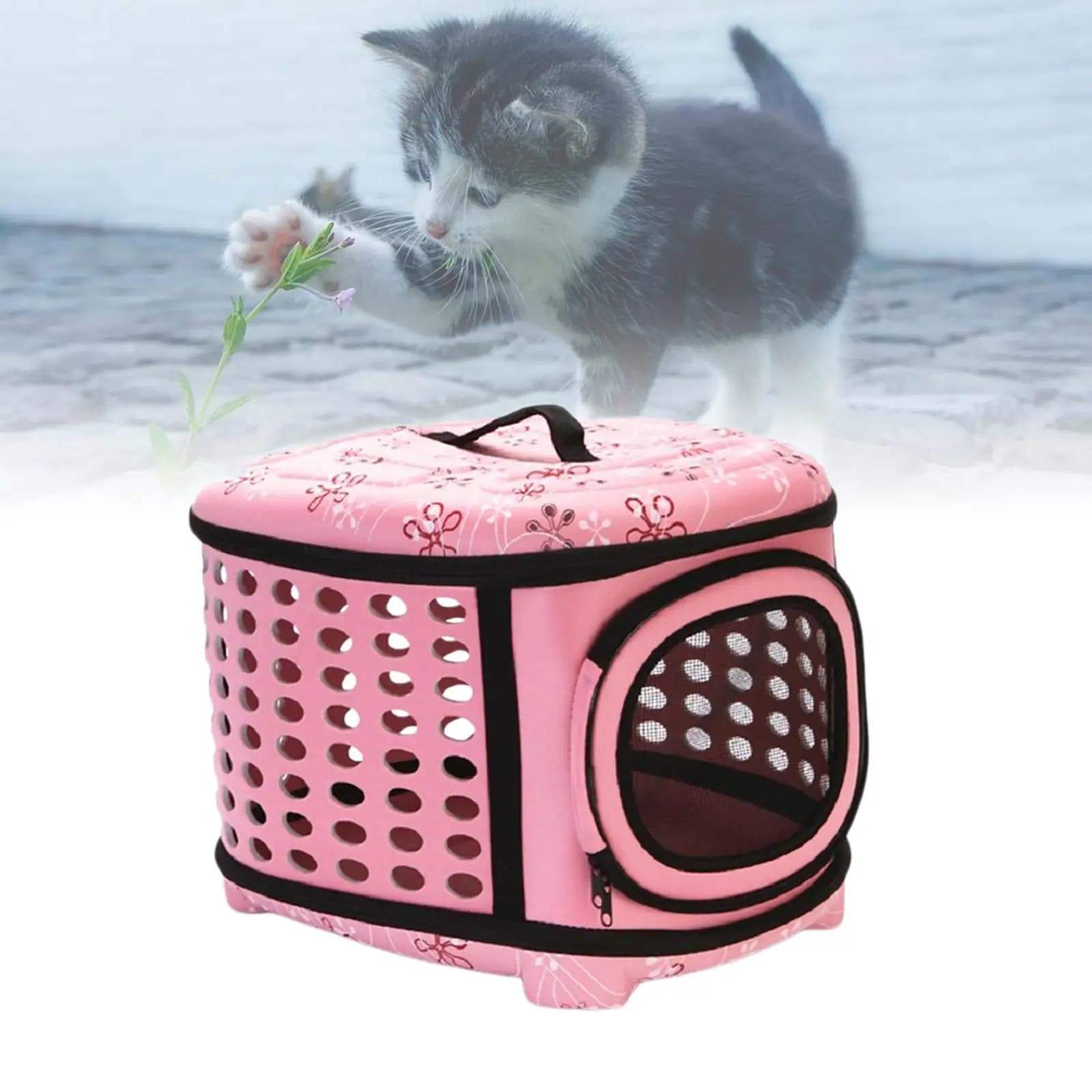 Borsa Zaino per Trasporto Animali Domestici Cani Gatti Gattini fino a 7,5 kg
