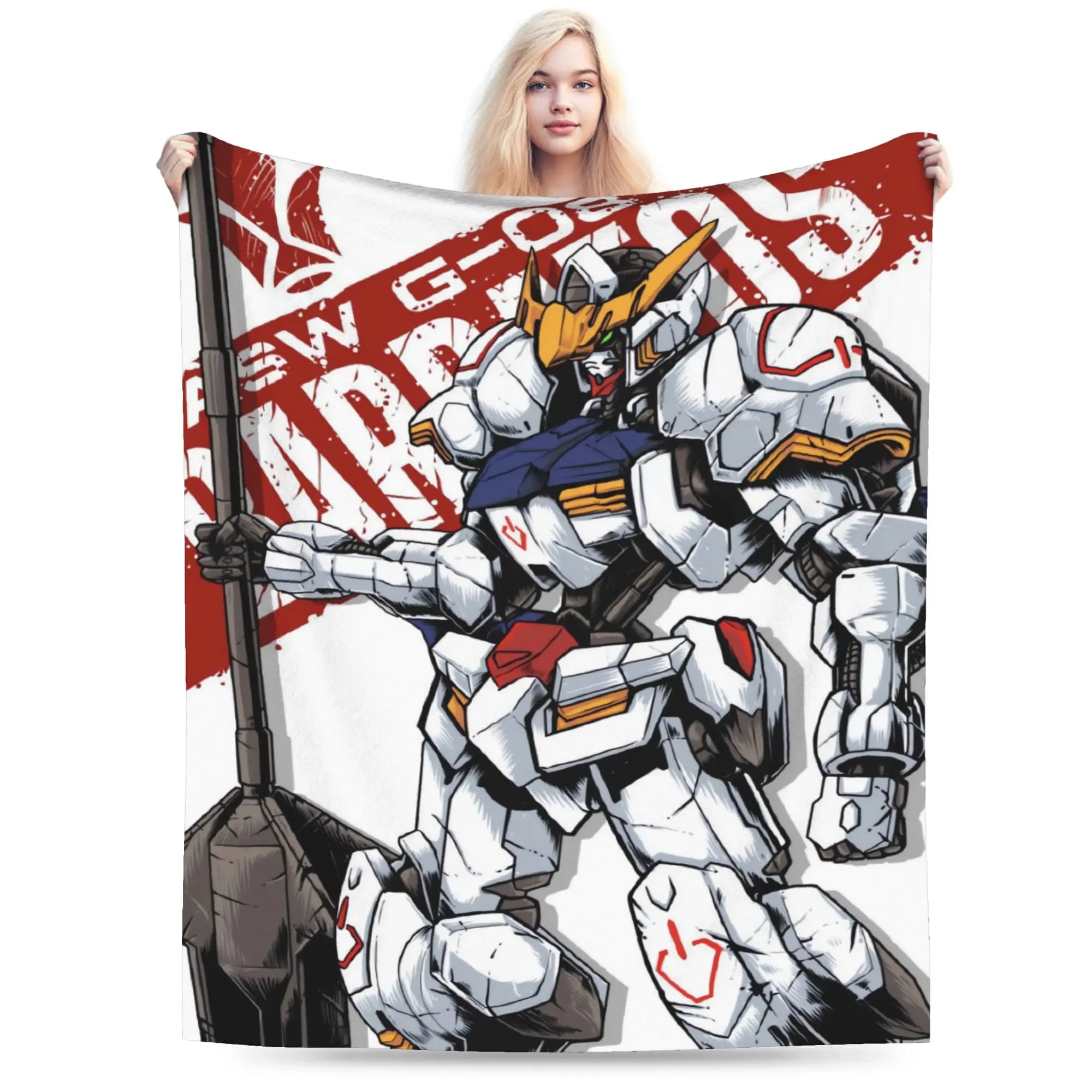 Nuove Coperte in Flanella con Motivi Gundam, Morbidissime Coperte Invernali per Ragazzi e Ragazze, Copriletto Originale per Camera da Letto e Divano