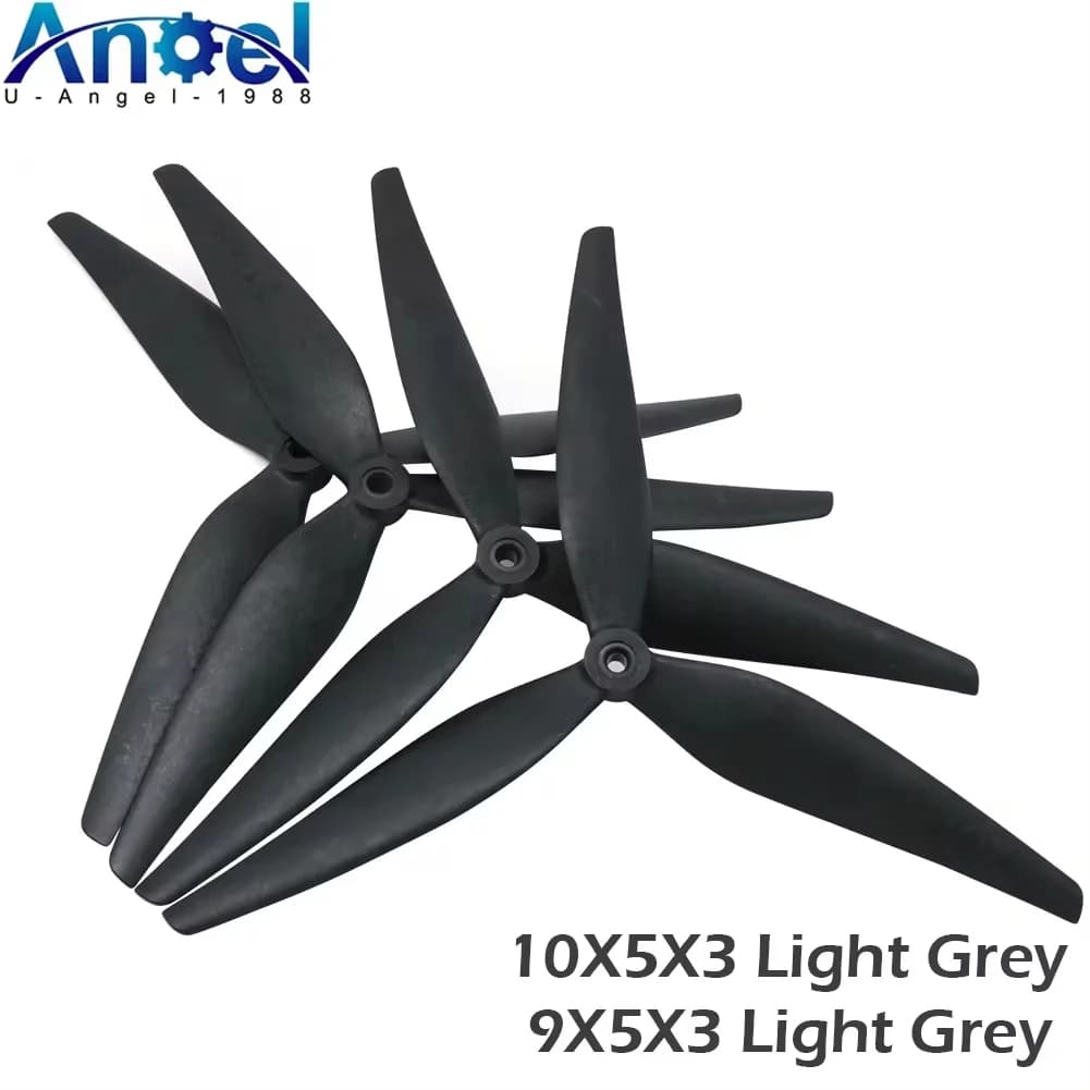 2Pair HQProp 10X5X3 9X5X3 10X5.5X3 1050 9050 1055 10inch 9inch 3 blades Black Carbon Reinforced Nylon Propeller for Rc FPV Drone