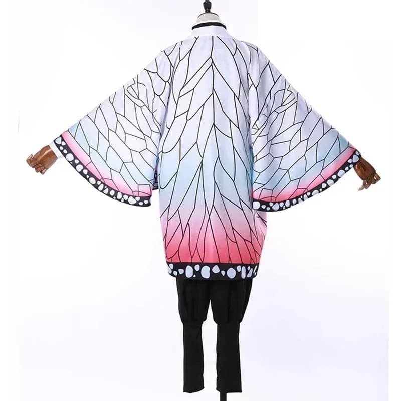 Demon Slayer Kimetsu No Yaiba Kochou Shinobu Cosplay Costume Wig Set Kimono Uniform Halloween Anime Costumes for Kids