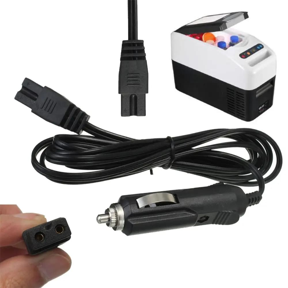 Cavo di prolunga per cavo di alimentazione portatile Auto universale 2 Pin connessione cavo per frigorifero per Auto spina accendisigari