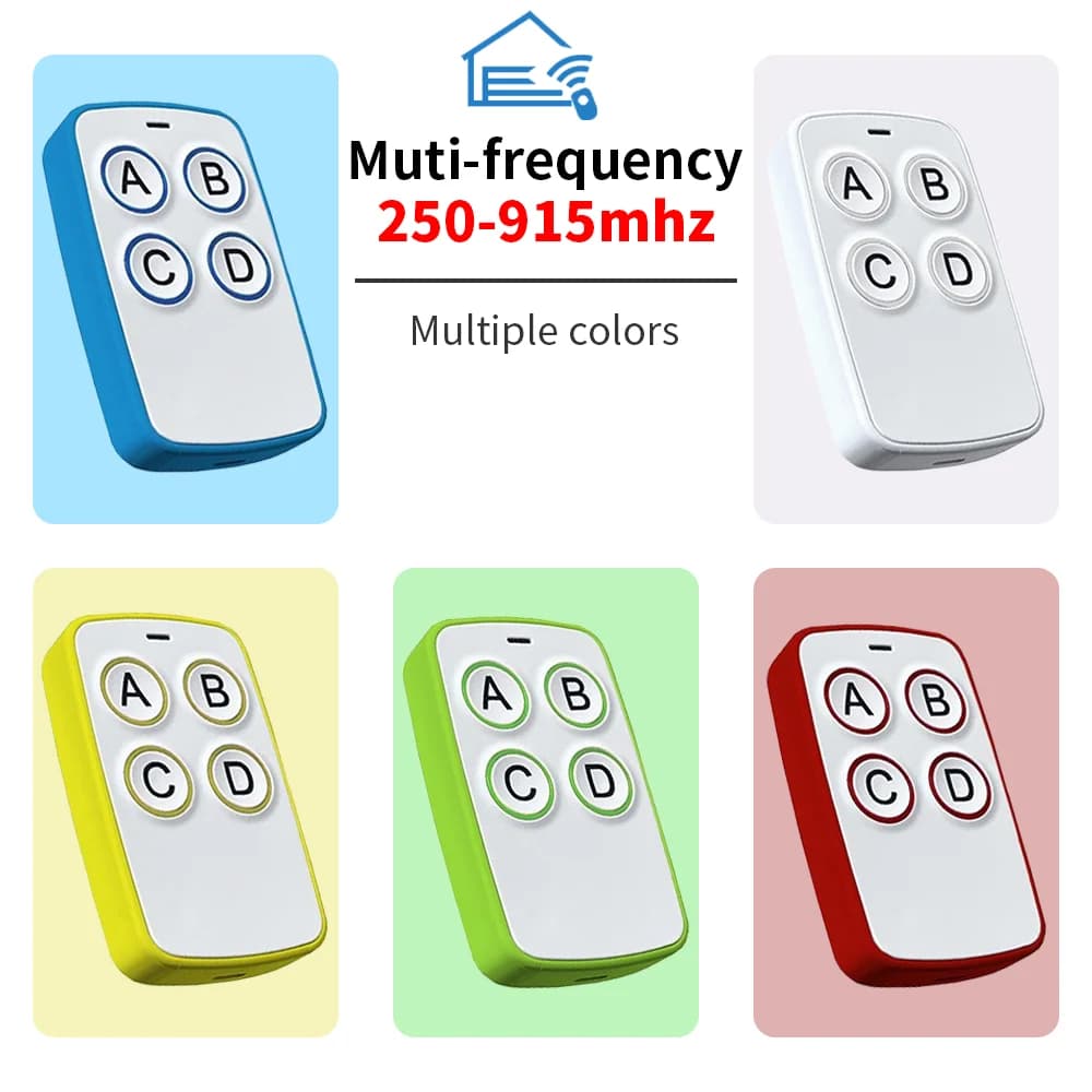 Duplicatore telecomando RF universale per porta del garage 250-915 MHz Codice Grabber Clone 433,92 MHz Cancello Chiave Fob Comando Trasmettitore manuale