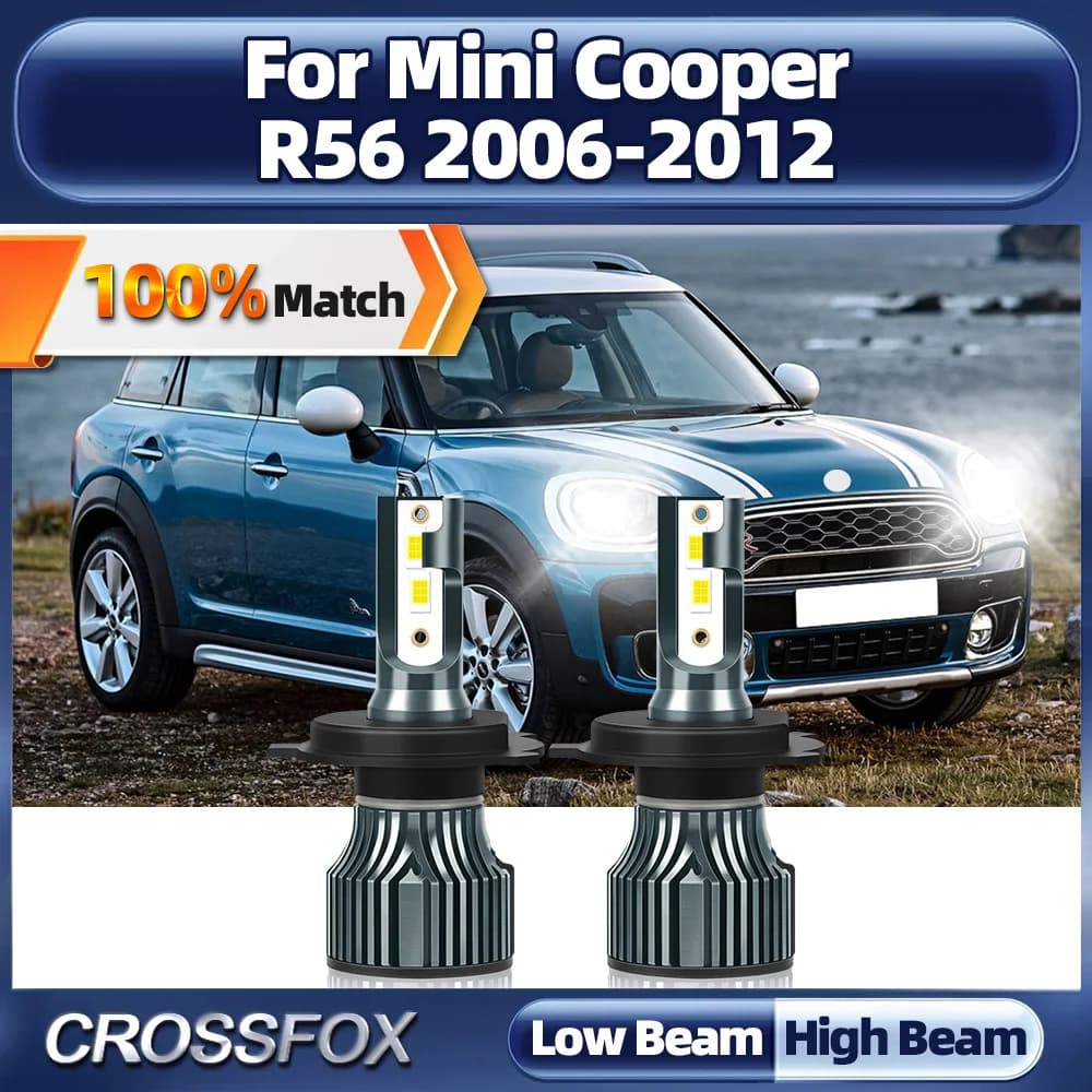 Lampadine per fari a LED 20000LM luci per auto Super luminose 12V 6000K bianche per Mini Cooper R56 2006 2007 2008 2009 2010 2011 2012