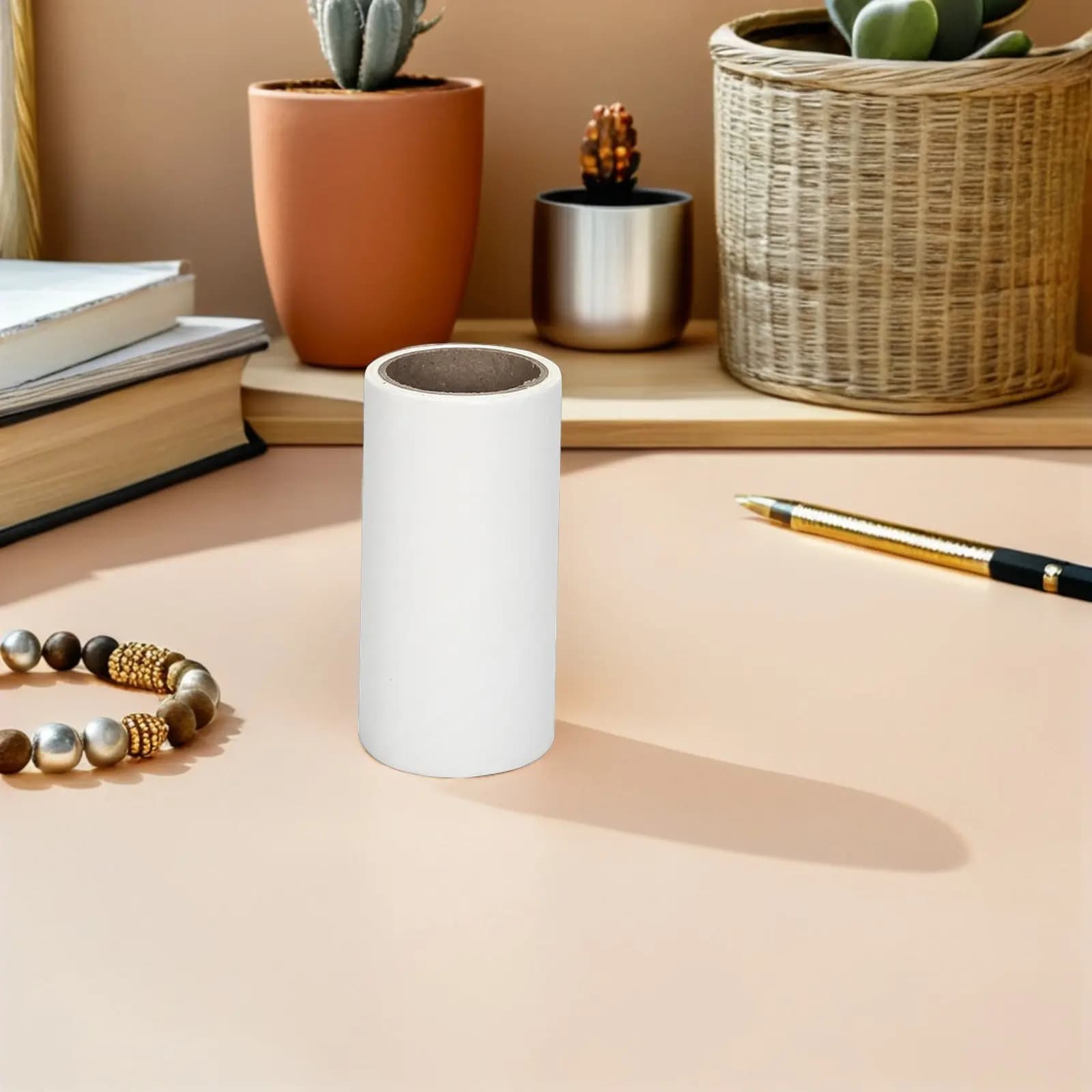 5 Rolls Sticky Paper Lint Roller Refills Easy Tear Cleaning Tape for Clothes Furniture and Pet Hair