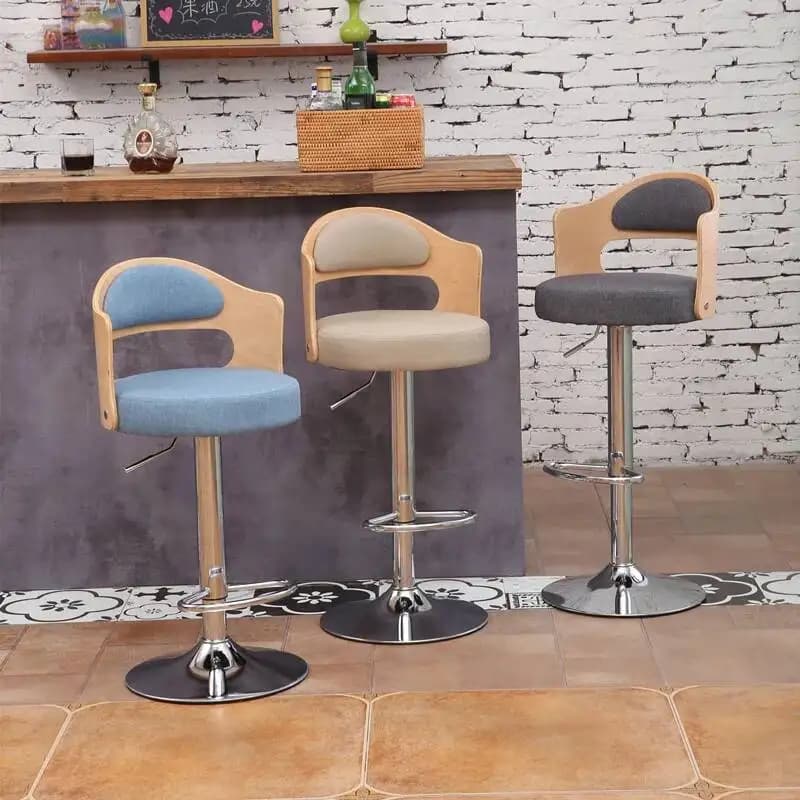 Chairs Gaming Luxury Iron Outdoor Office Bar Dining Design Bar Chair Adjustable Make Up Chaise De Bar Cafe Furniture LK50BY