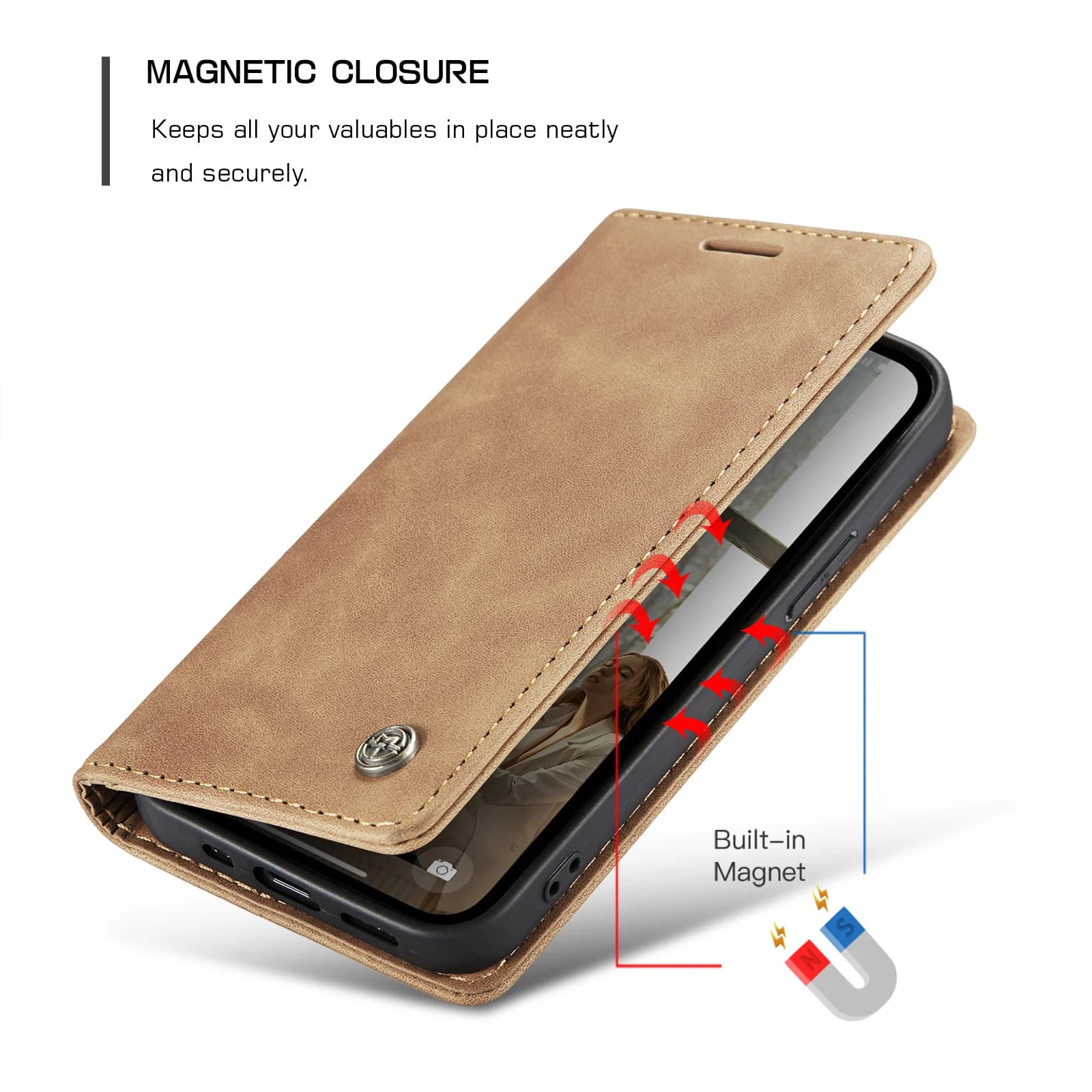 CaseMe (013) Wallet Case For Samsung Galaxy S20 FE S21 S22 S23 S24 S25 Ultra Magnetic Luxury Premium PU Leather Card Stand Cover
