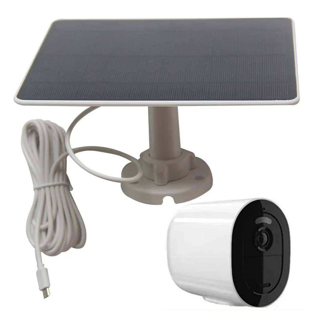 Pannello Solare 20W 5V con Micro USB+Type-C, Caricatore Solare per Esterni 360 ° Pannelli Solari Regolabili per Sistema di Illuminazione Domestica di Piccole Dimensioni