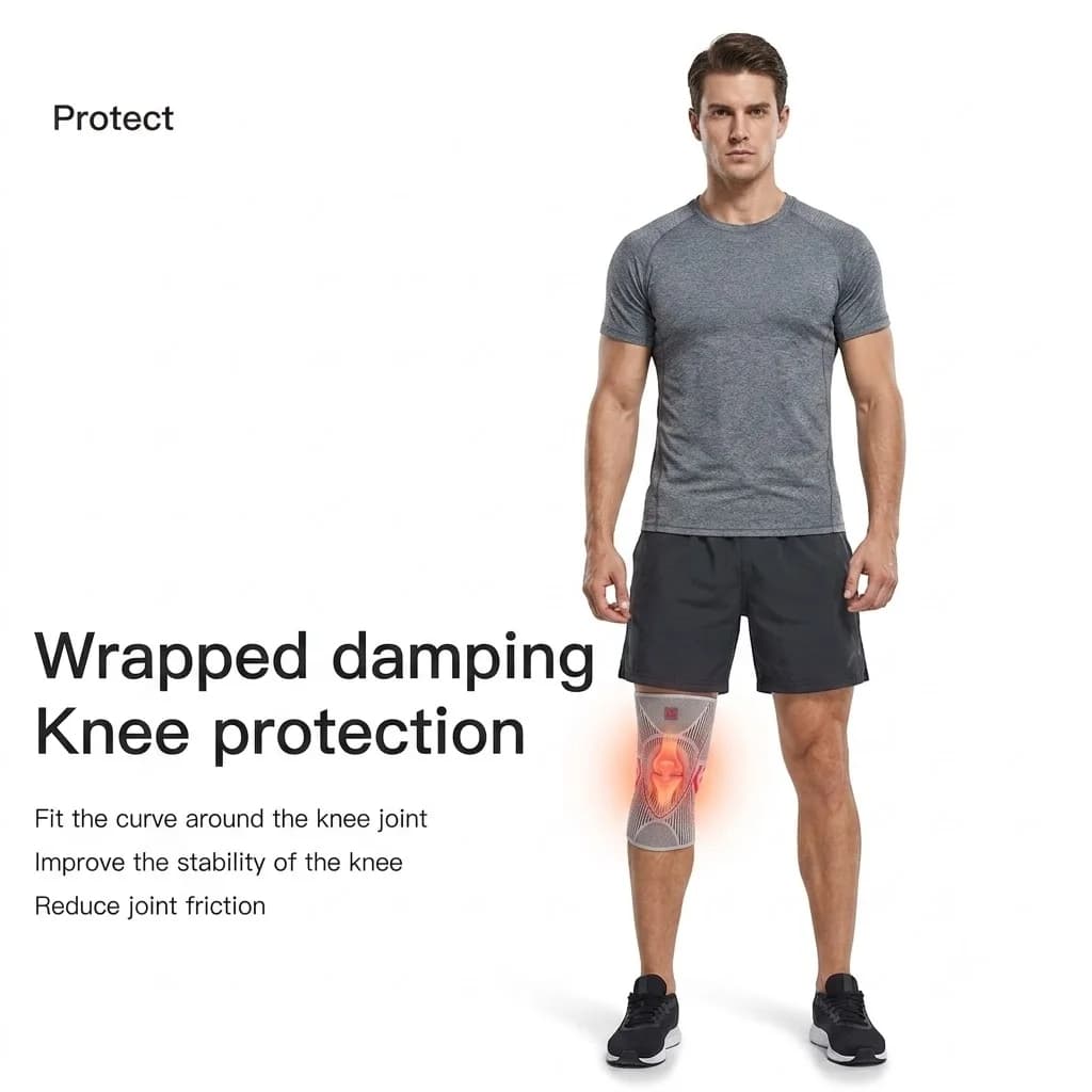 1PC Knee Pads Compression Knee Pad Knee Braces For Arthritis Joint Support Sports Safety Volleyball Gym Sport Brace Protector