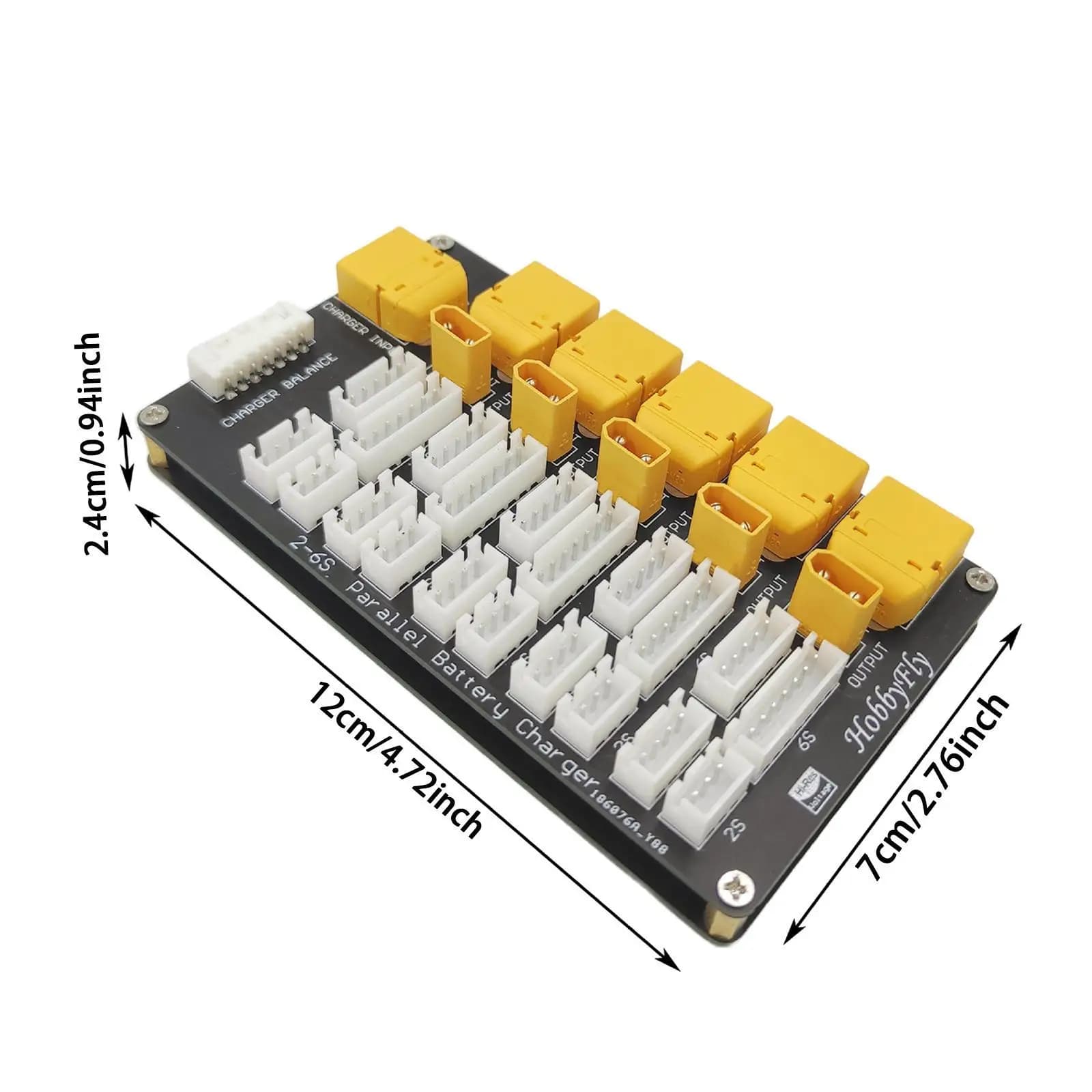 Scheda di ricarica per batterie LiPo per elicotteri RC 40A, piastra di connessione parallela con bilanciamento, sicura e resistente in policarbonato per modelli di quadricotteri
