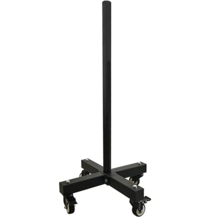 KORIKAHM Vertical Mobile Support Updated for Weights with Wheels for 2 Pesi Bumper, for Storage and Training