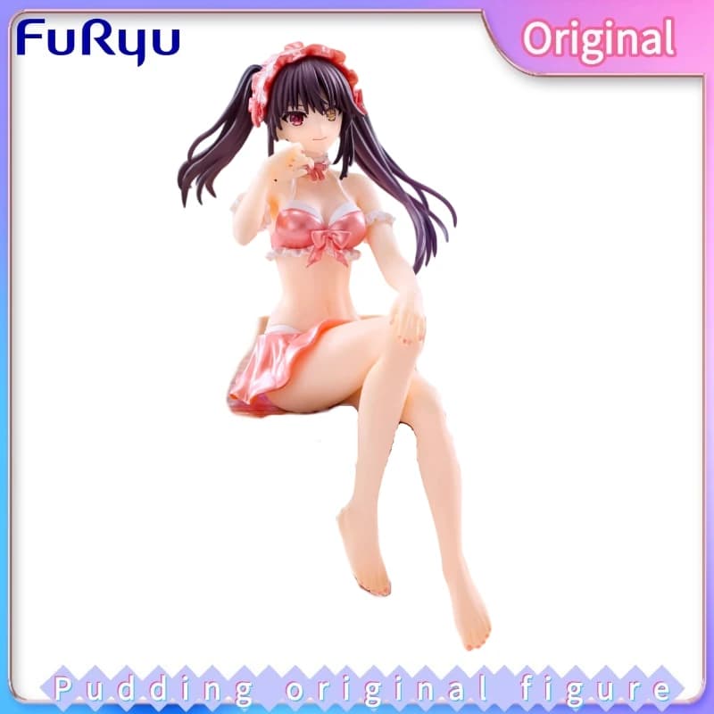 FuRyu Noodle Stopper Figure Date A Live V Kurumi Tokisaki in Costume da Bagno Rosa - Collezione Anime