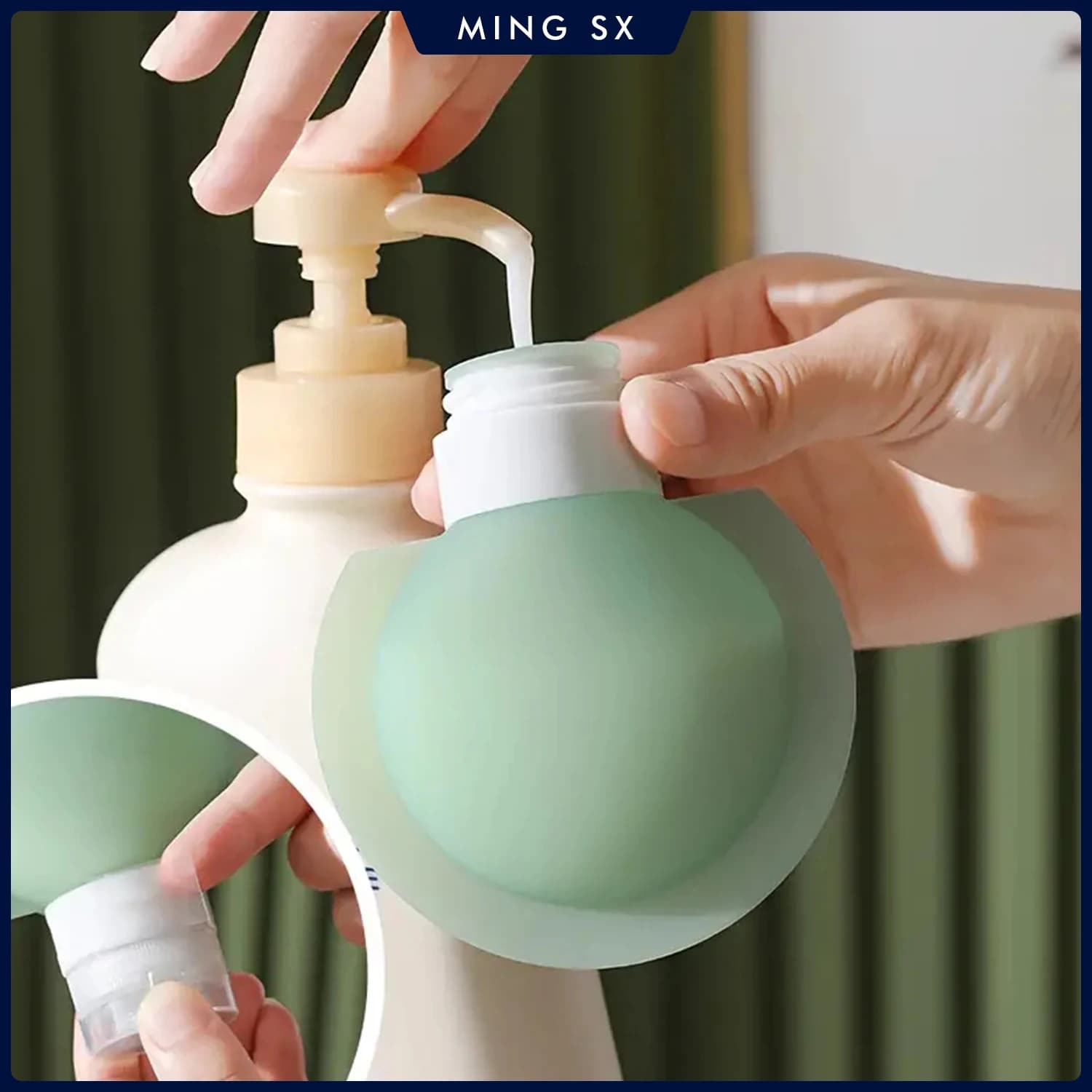 3 travel bottles for toilet shampoos, rechargeable container, outdoor liquid accessories, for comic shampoo and lotion, soap