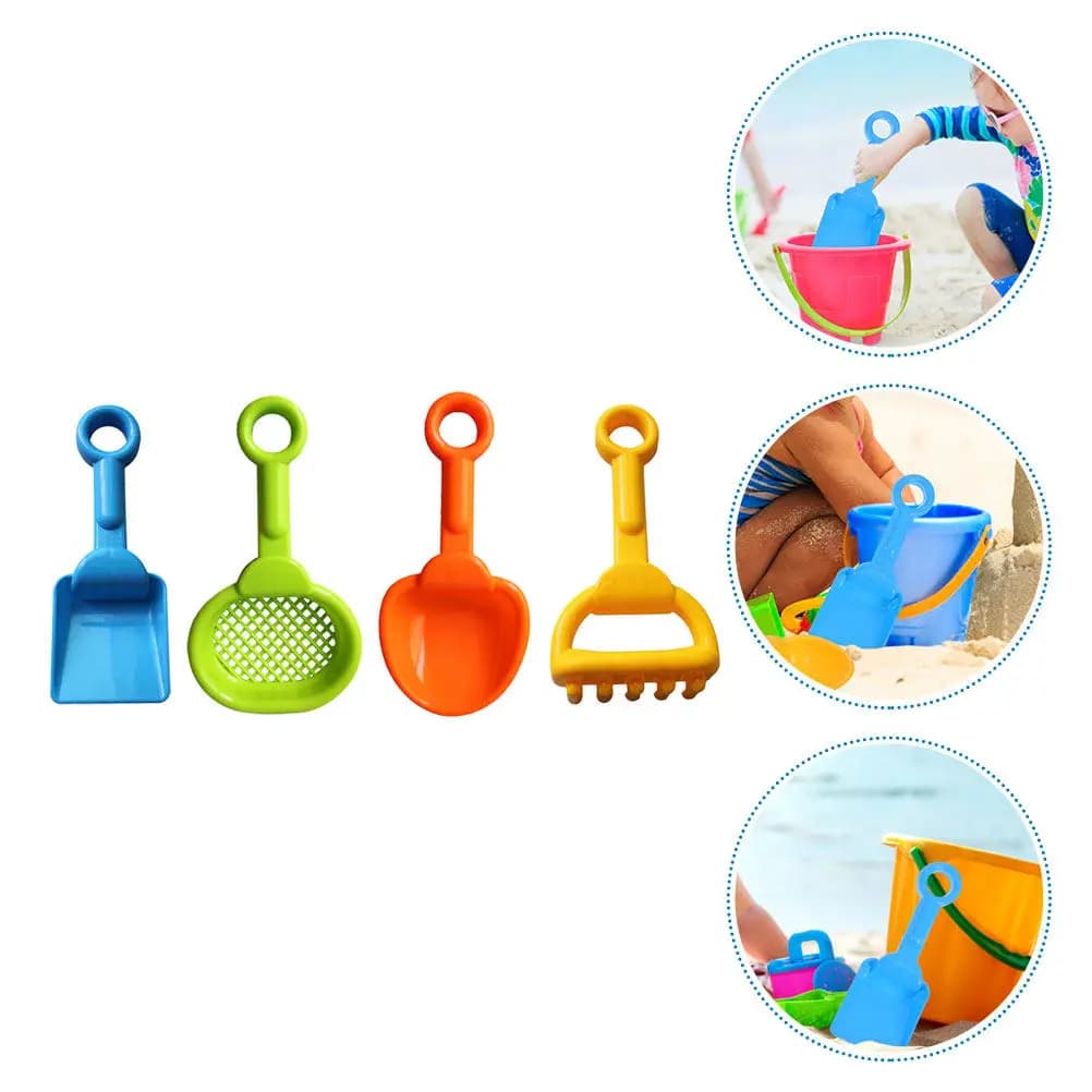 Set da gioco per spiaggia e sabbia da 4 pezzi, resistente all'usura, creativo, interattivo, per bambini, accessori da spiaggia, accessori portatili per bambini, giocattolo per bambini