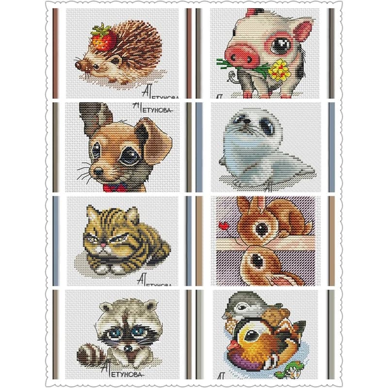 7827 Set punto croce Kit punto croce cinese Ricamo Confezioni artigianali Tessuto di cotone Filo interdentale Nuovi disegni Ricamo