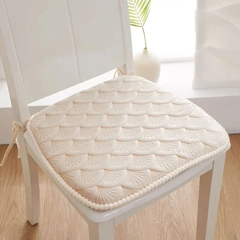 Crystal Velvet Anti-slip Dining Chair Cushion 42x44CM Horseshoe-shaped Chair Seat Pad Removable Washable Office Chair Mat