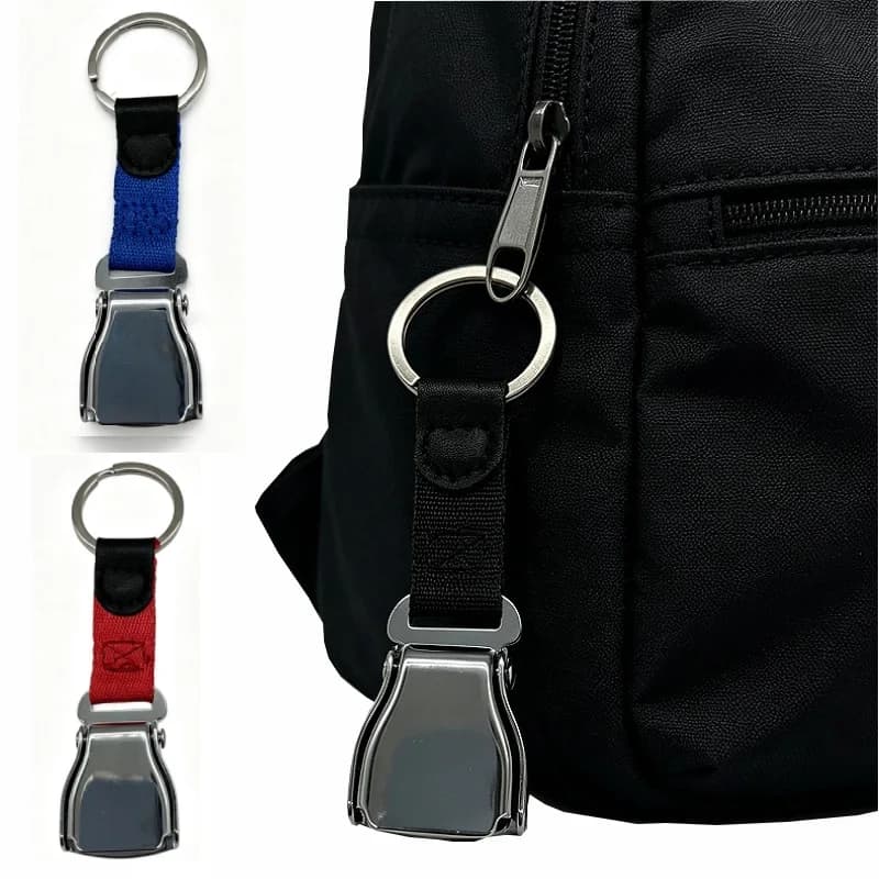 Aviation Airline Small Detachable Buckle Airplane Seatbelt Keychain Flight Gift Safety belt Aircraft Keyring Bag Charm Pendant