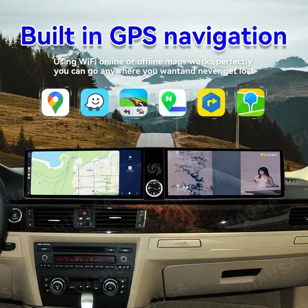 12.3 Inch Screen Car Radio For BMW 3 Series E92 CIC CCC 2004-2011 Android Auto GPS Navigation Multimedia Video Stereo Receiver