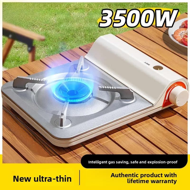 Outdoor Explosion Proof Portable Ultra Thin Gas Stove Camping Cookware BBQ Hot Pot Burner