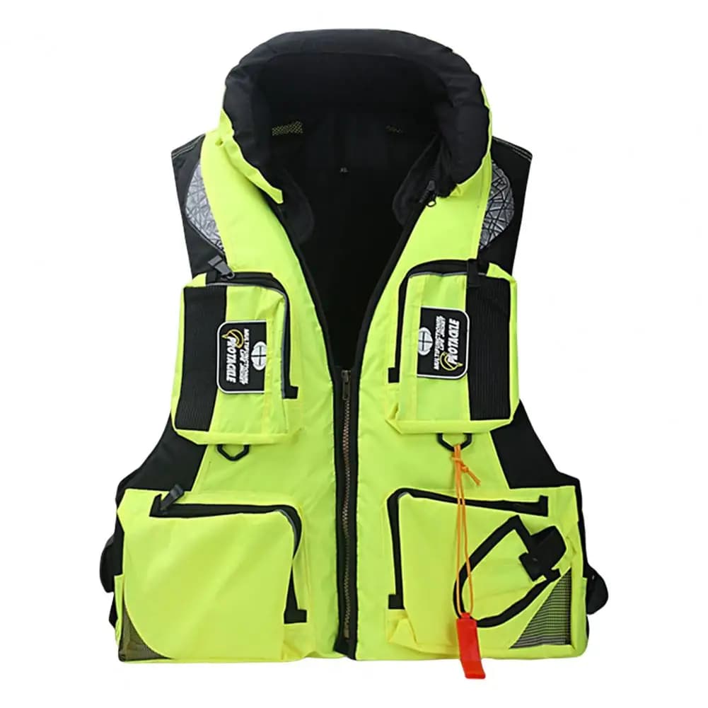Giubbotto di salvataggio Multi-tasca staccabile grande galleggiabilità Water Assist adulti pesca in mare sport acquatici giubbotto di salvataggio di sicurezza per la pesca