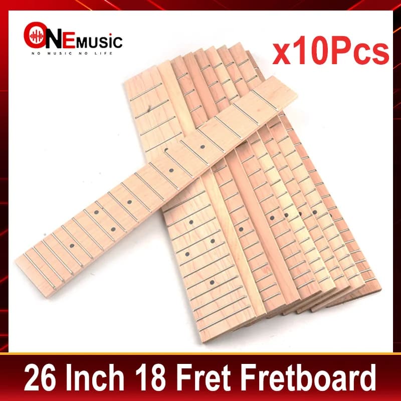 10 Pezzi Tastiera in Acero per Ukulele Tenore da 26 Pollici con Punti da 3mm, 18 Tasti, Ricambi UK
