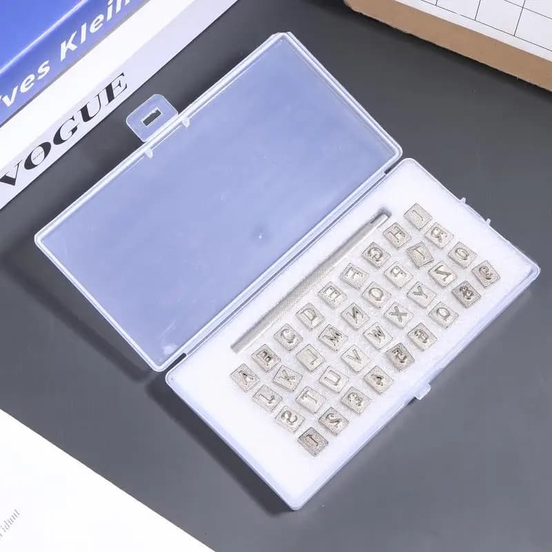 36Pcs/Set Stainless Steel Alphabet Number Stamp Punch Tools Kit DIY Craft Leathercraft Hole Punching Tools Kit