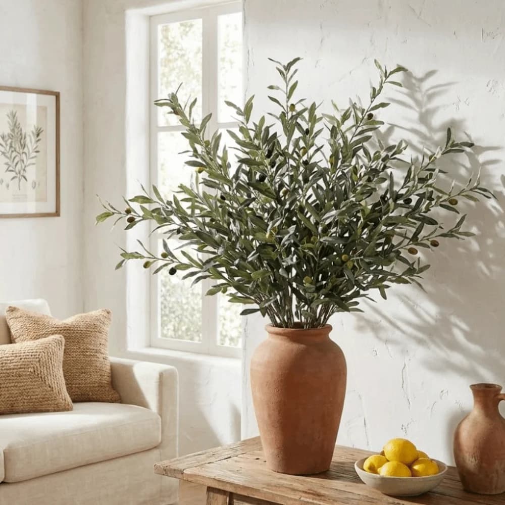Artificial Olive Tree in Realistic Plastic with Fruits, Simulated Ulive Leaves, Craft Plant, Fin Olive Tree for Home Decoration