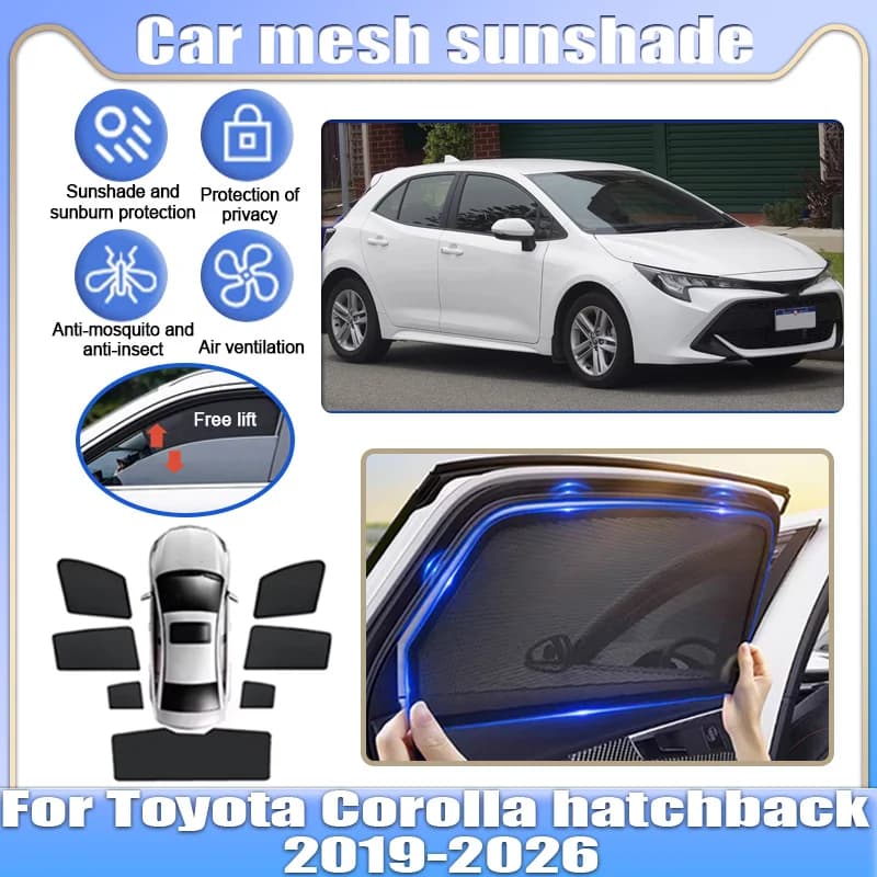 Per Toyota Corolla E210 2019-2026 Hatchback: Tendine Parasole a Rete per Finestrini, Protezione Solare, Tende Privacy, Accessori Auto Anti-Zanzare