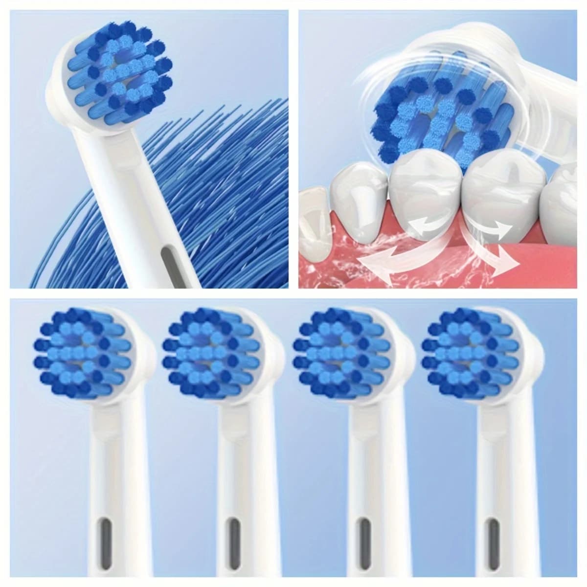 WholesaleEB17S 4/16/20/80 pz Set Electric Toothbrush Head For Oral B Sensible Replacement heads D25 D30 D32 D18 4739 3709