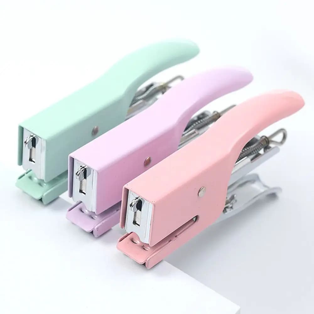 Fissaggio della carta Forniture per ufficio scolastico Pinze a mano Strumenti per rilegatura per ufficio Materiale scolastico Set di raccoglitori di carta con cucitrice manuale